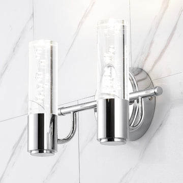 Bolha Minimalist Modern Bubble Acrylic/Iron Integrated LED Vanity Light - JONATHAN Y
